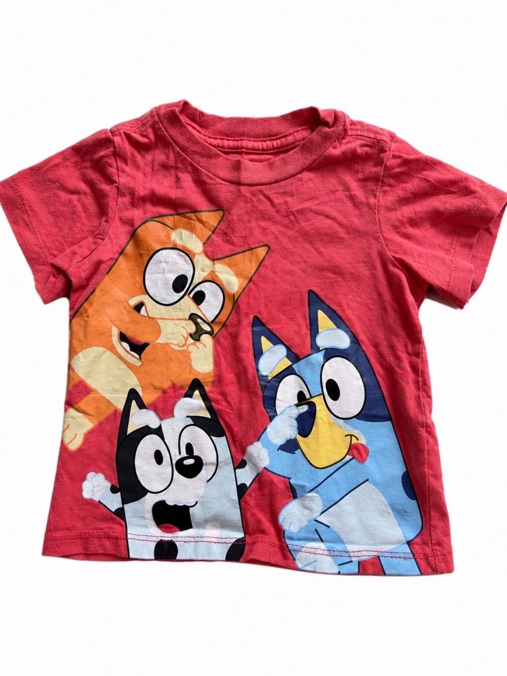 Red Blue Cartoon Character Short Sleeve Tee by